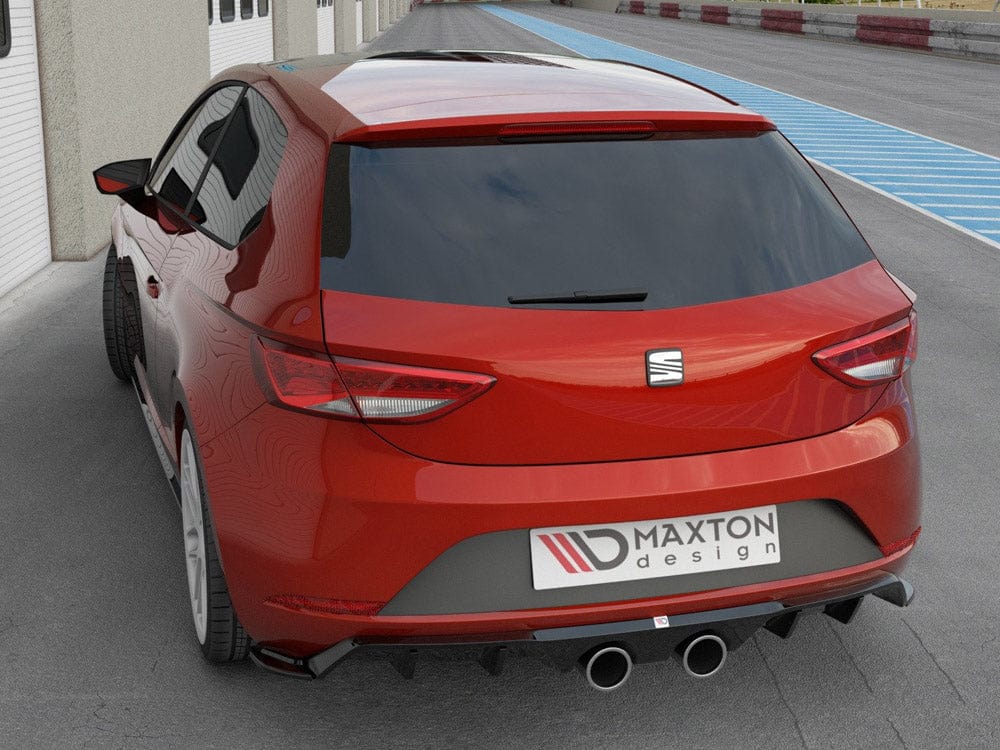 Maxton Design Gloss Black Rear Valance V.2 Seat Leon MK3 Cupra Facelift 2017- Maxton Design SR