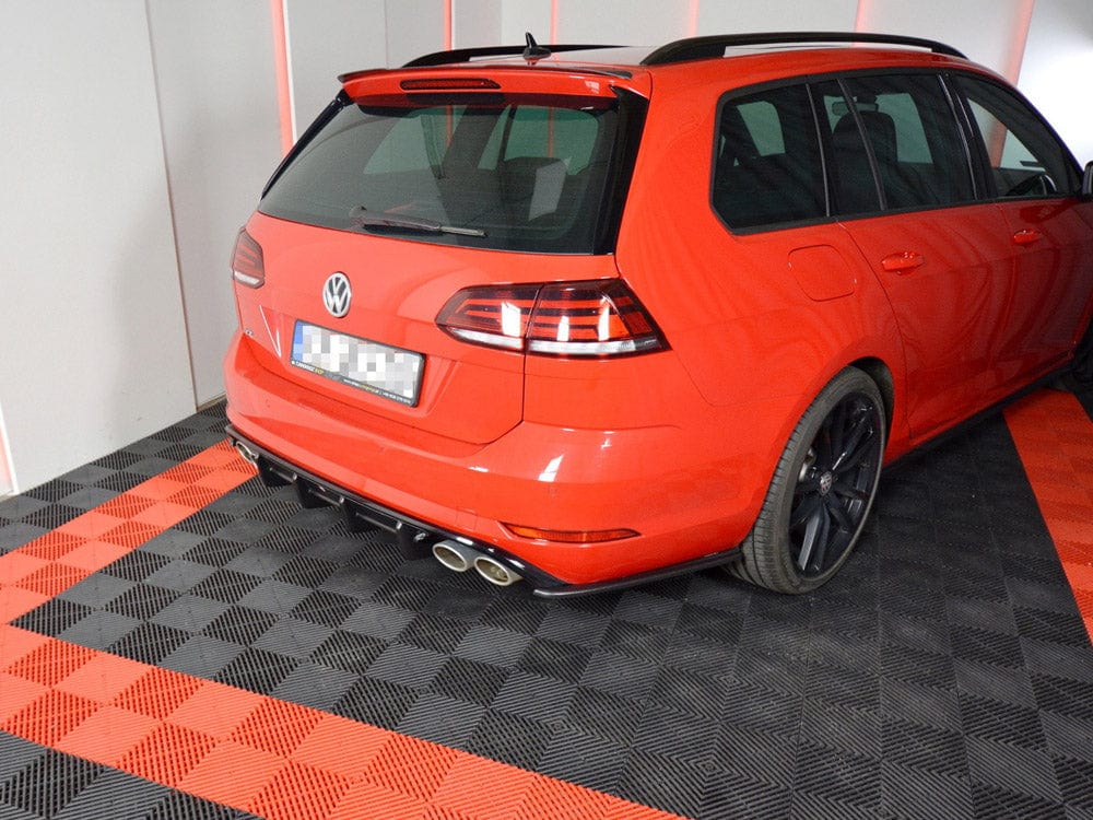Maxton Design Gloss Black Rear Valance VW Golf 7 R Variant Facelift Maxton Design SR