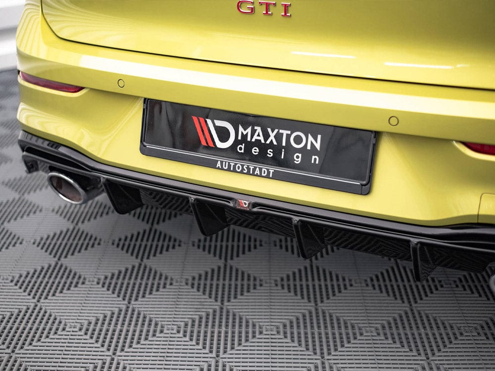 Maxton Design Gloss Black Rear Valance VW Golf 8 GTI Clubsport Maxton Design SR