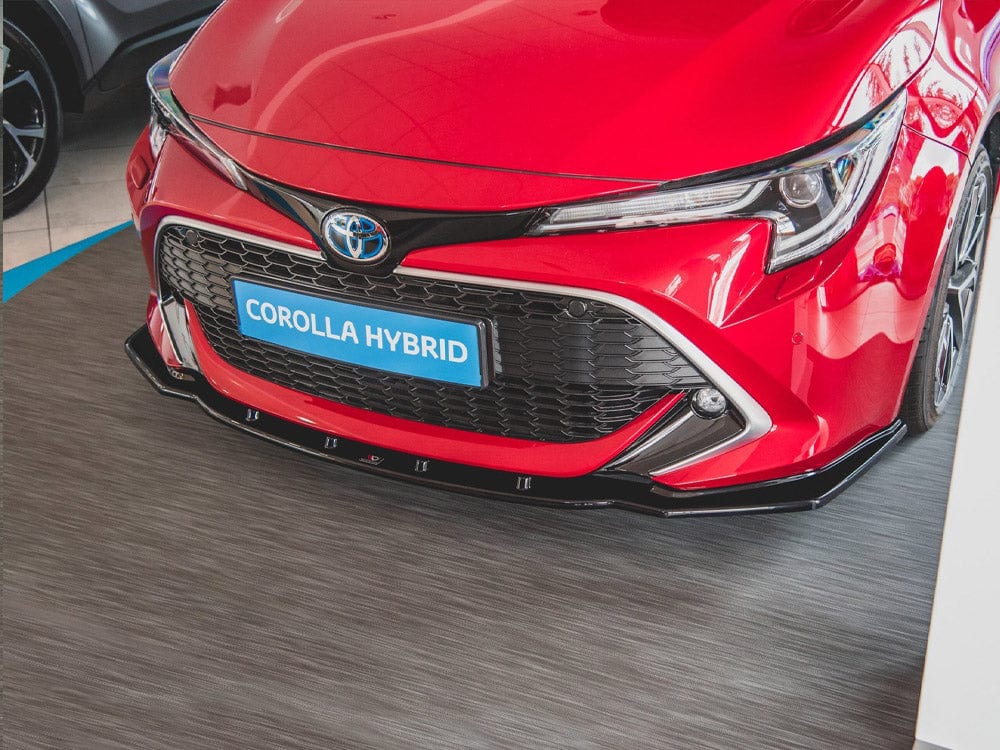 Maxton Design Gloss Black / Red Front Splitter V1 Toyota Corolla MK12 Touring Sports/ Hatchback 2019- Maxton Design SR