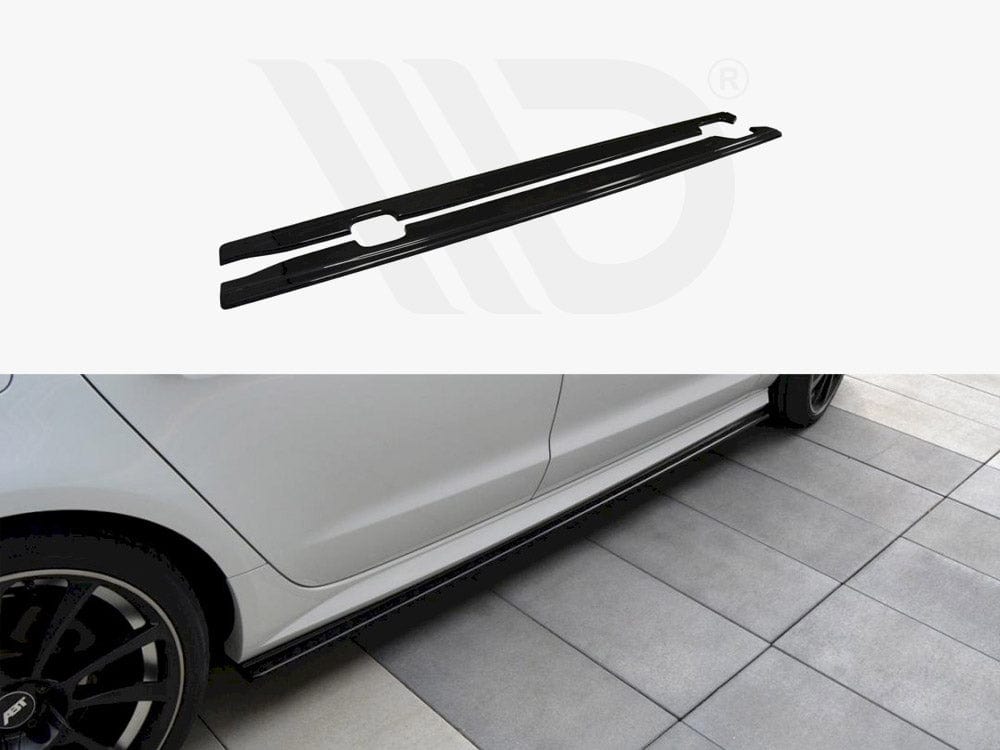 Maxton Design Gloss Black Side Skirts Diffusers Audi A6 S-Line / S6 C7 FL Maxton Design SR