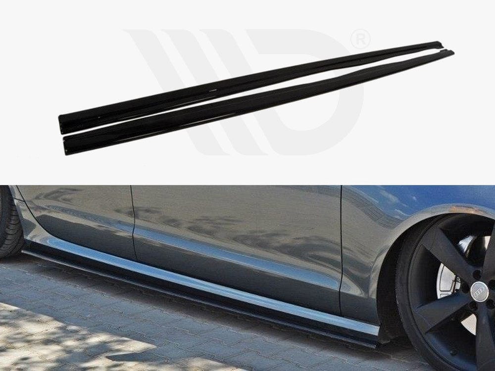 Maxton Design Gloss Black Side Skirts Diffusers Audi S6 / A6 C7 S-line 2011-2014 Maxton Design SR