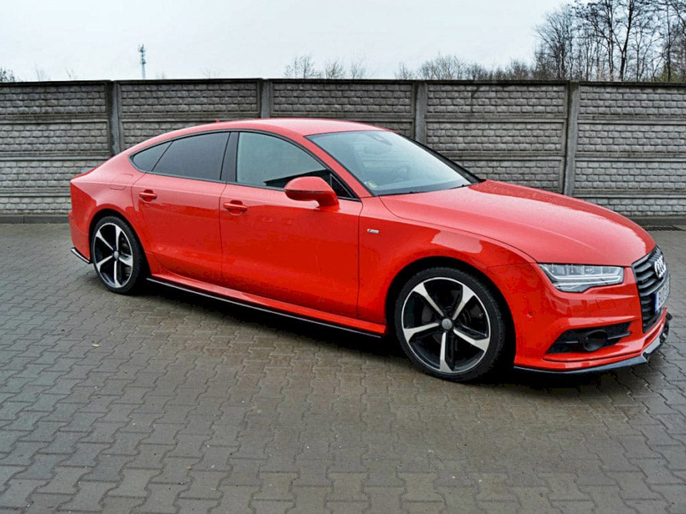 Maxton Design Gloss Black Side Skirts Diffusers Audi S7 / A7 S-line C7 FL 2014-2017 Maxton Design SR