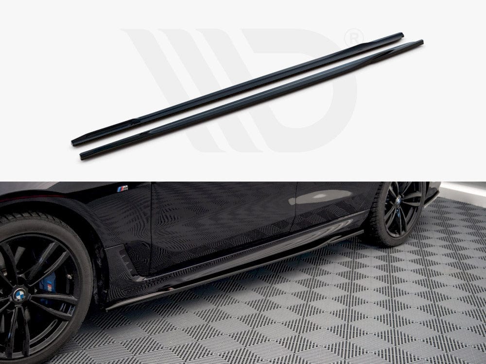 Maxton Design Gloss Black Side Skirts Diffusers Bmw 6 GT G32 M-pack 2017- Maxton Design SR
