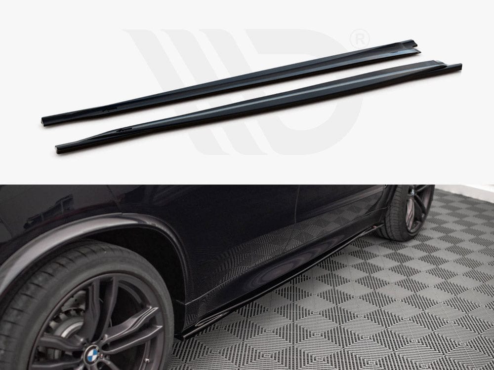 Maxton Design Gloss Black Side Skirts Diffusers BMW X5 M F85 Maxton Design SR