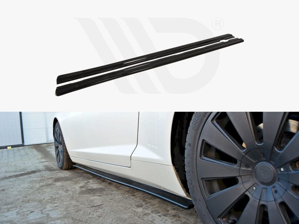 Maxton Design Gloss Black Side Skirts Diffusers Chevrolet Camaro V SS - US Version (Preface) 2009-2013 Maxton Design SR