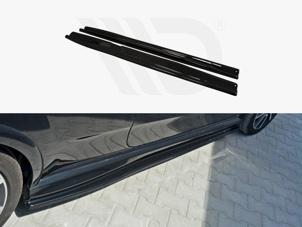 Maxton Design Gloss Black Side Skirts Diffusers Fiat Punto EVO Abarth 2010-2014 Maxton Design SR