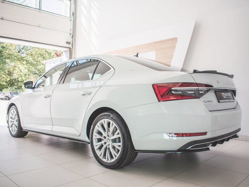 Maxton Design Gloss Black Side Skirts Diffusers Skoda Superb Mk3 FL 2019- Maxton Design SR