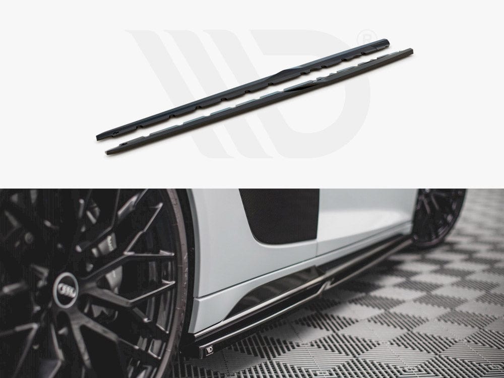 Maxton Design Gloss Black Side Skirts Diffusers V.1 Audi R8 Mk2 Facelift Maxton Design SR