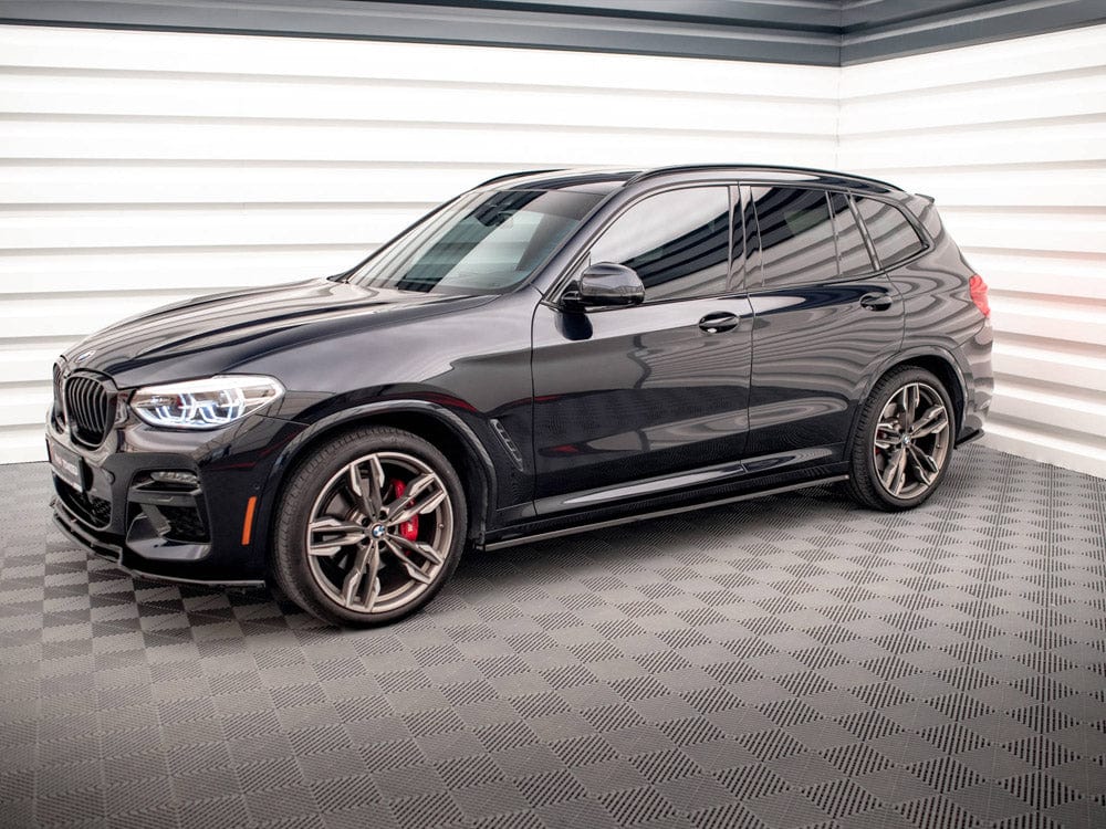 Maxton Design Gloss Black Side Skirts Diffusers V.1 BMW X3 M40d / M40i / M-Pack G01 Maxton Design SR