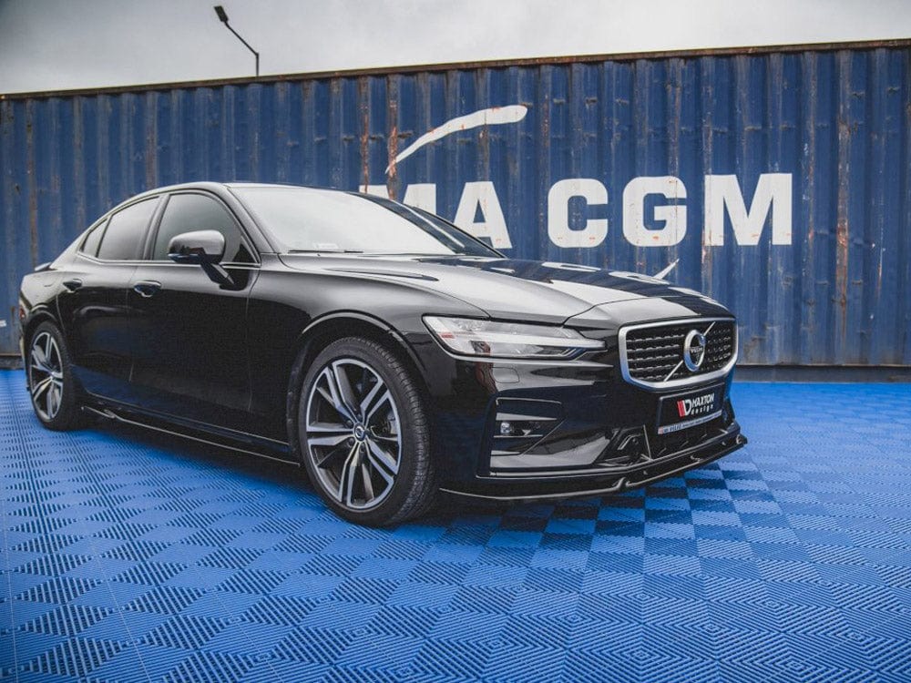 Maxton Design Gloss Black Side Skirts Diffusers V.1 Volvo S60/V60 R-design MK3 2018- Maxton Design SR