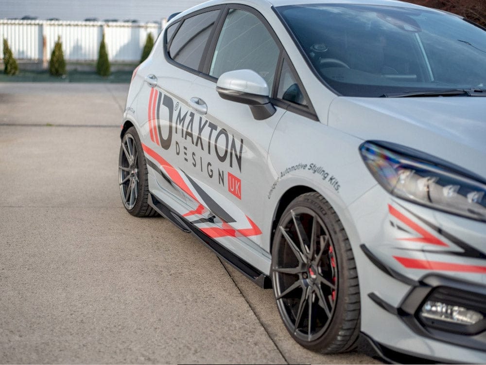 Maxton Design Gloss Black Side Skirts Diffusers V.4 Ford Fiesta MK8 ST / St-line Maxton Design SR