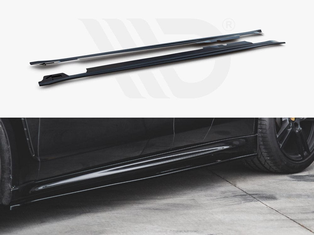 Maxton Design Gloss Black Side Skirts Diffusers V2 Porsche Panamera Turbo 970 Facelift 2013-2016 Maxton Design SR