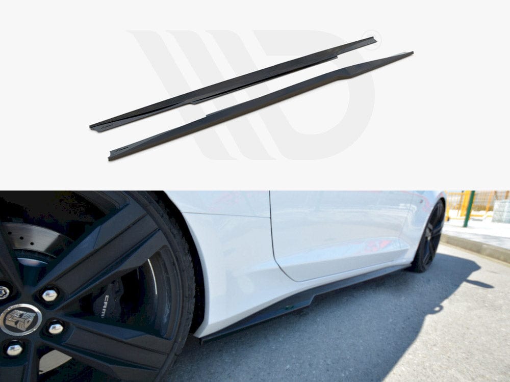 Maxton Design Gloss Black Side Skirts Splitters Chevrolet Camaro 6TH-GEN. Phase-i 2SS Coupe 2016-2018 Maxton Design SR