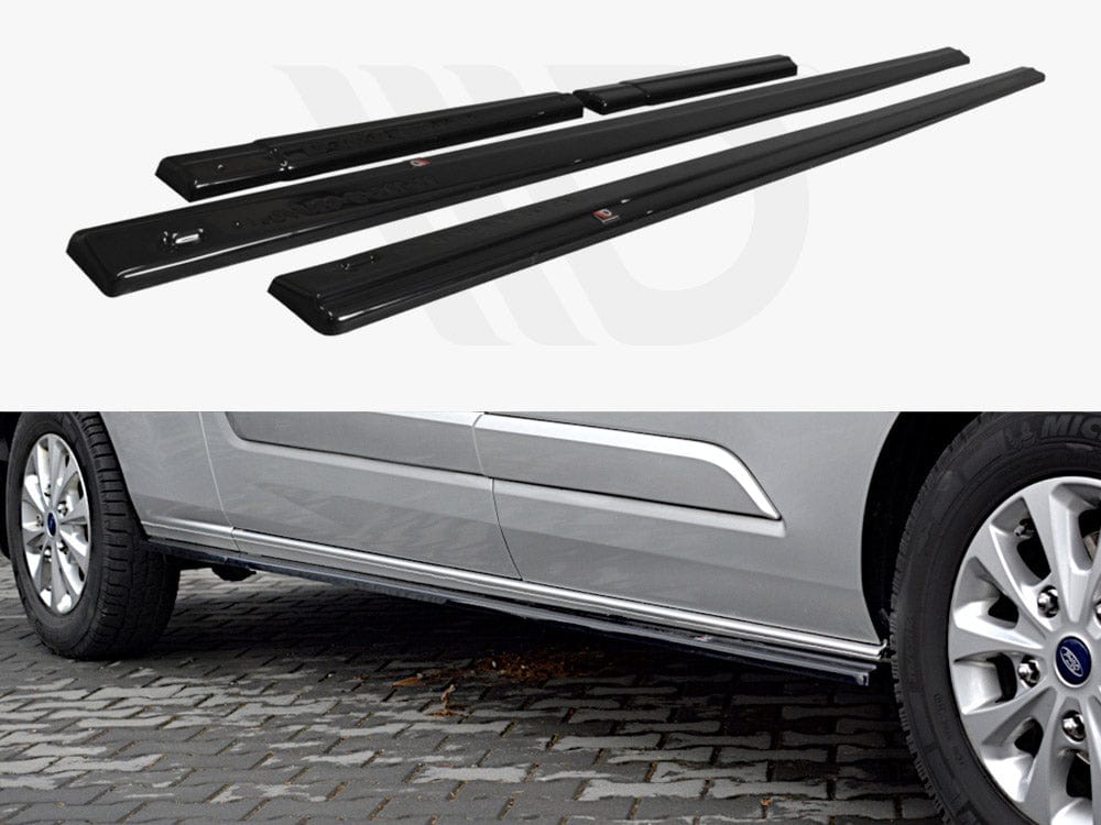 Maxton Design Gloss Black Side Skirts Splitters Ford Transit Custom MK 1 Facelift 2018-UP Maxton Design SR
