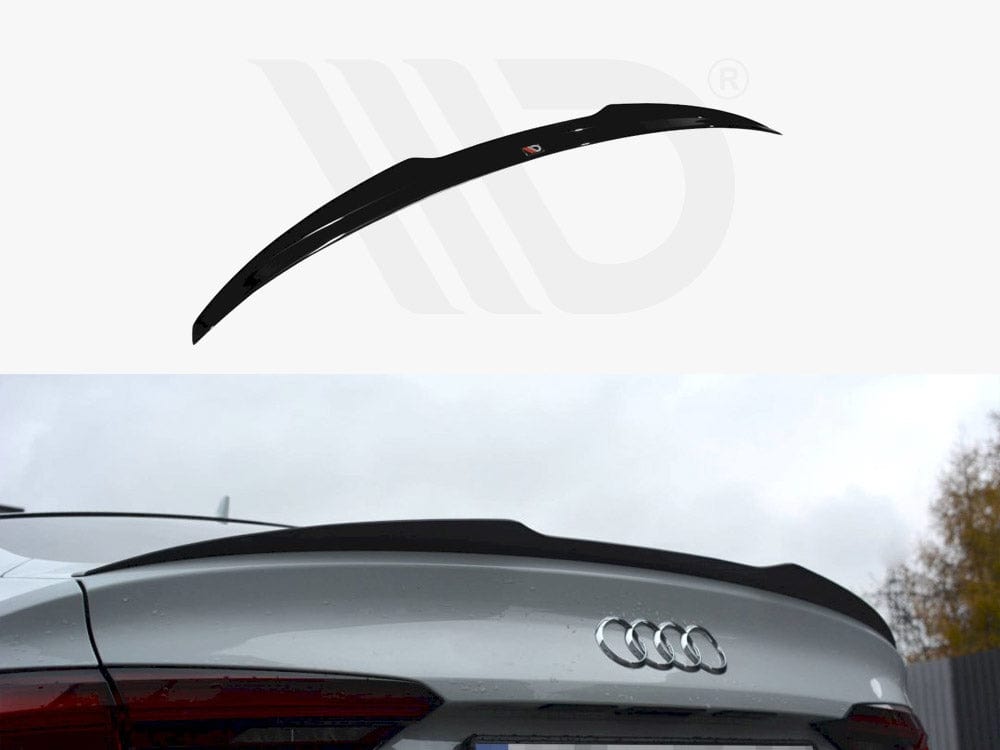 Maxton Design Gloss Black Spoiler CAP Audi A5 S-line F5 Sportback Maxton Design SR