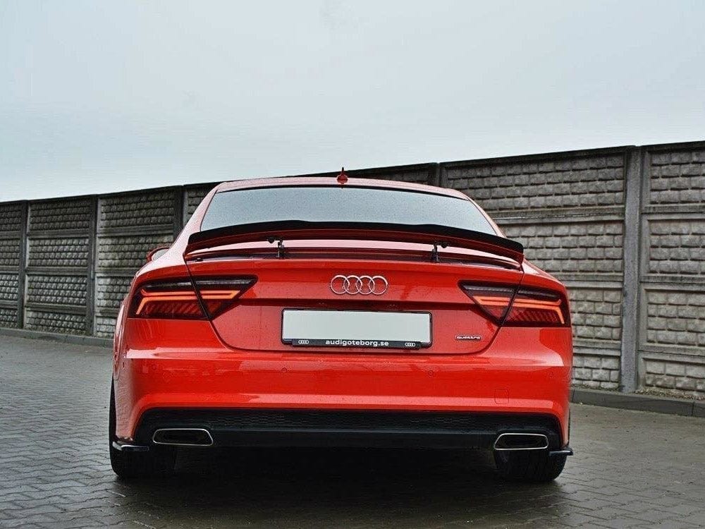 Maxton Design Gloss Black Spoiler CAP Audi S7 / A7 S-line C7 / C7 FL 2010-2017 Maxton Design SR