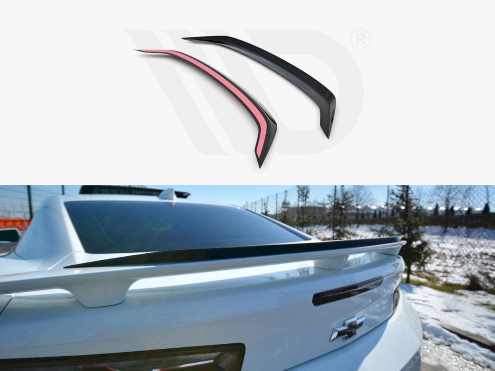 Maxton Design Gloss Black Spoiler CAP Chevrolet Camaro 6TH-GEN. Phase-i 2SS Coupe 2016-2018 Maxton Design SR