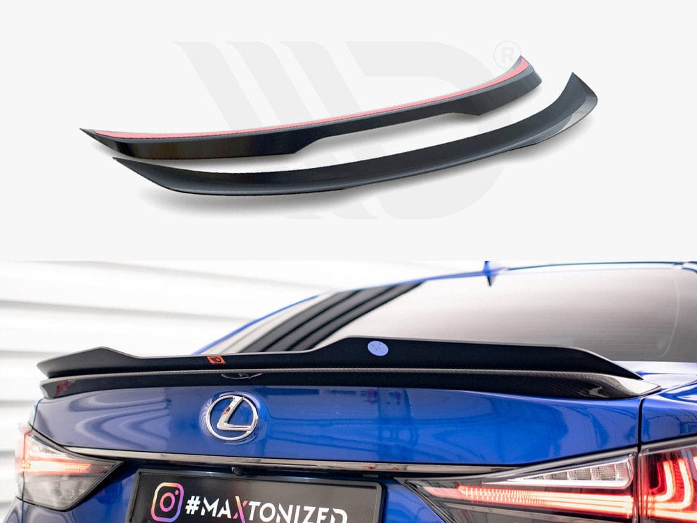 Maxton Design Gloss Black Spoiler CAP Lexus GS F Mk4 Facelift Maxton Design SR
