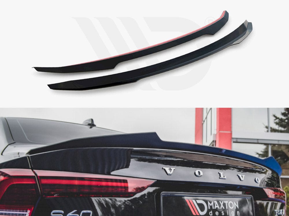 Maxton Design Gloss Black Spoiler CAP Volvo S60 R-design MK3 2018- Maxton Design SR
