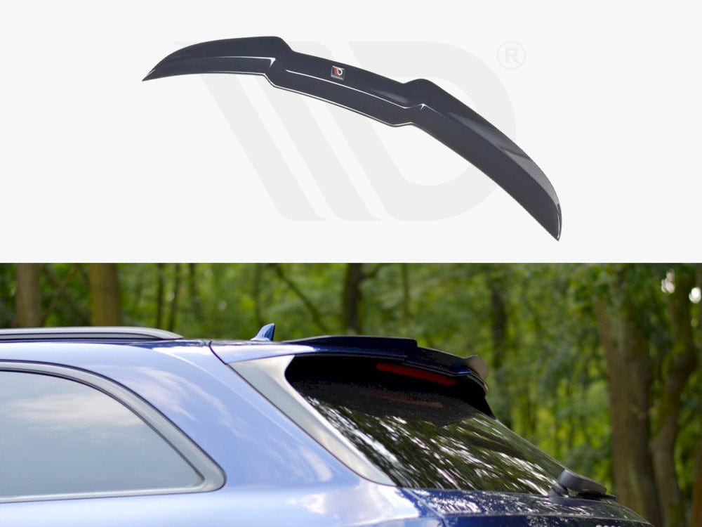 Maxton Design Gloss Black Spoiler Extension Audi RS4 B9 Avant 2017-2019 Maxton Design SR