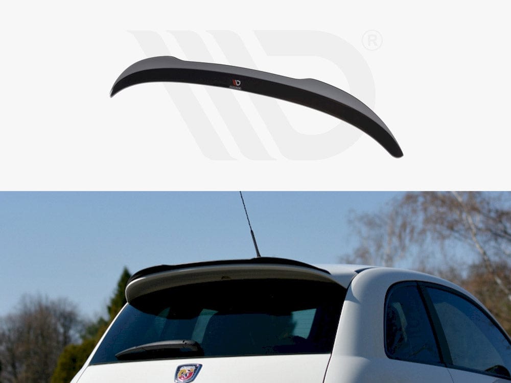 Maxton Design Gloss Black Spoiler Extension Fiat 500 MK1 Abarth 2008-2012 Maxton Design SR