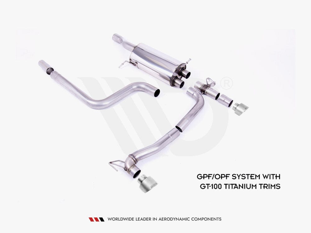 Maxton Design Gloss Black / Titanium Trims  (Post Sept 2020 Cars) Rear Diffuser + Milltek Gpf/opf BACK Exhaust System - Ford Fiesta MK8 ST &amp; MK8.5 ST 2018-2022 Maxton Design SR