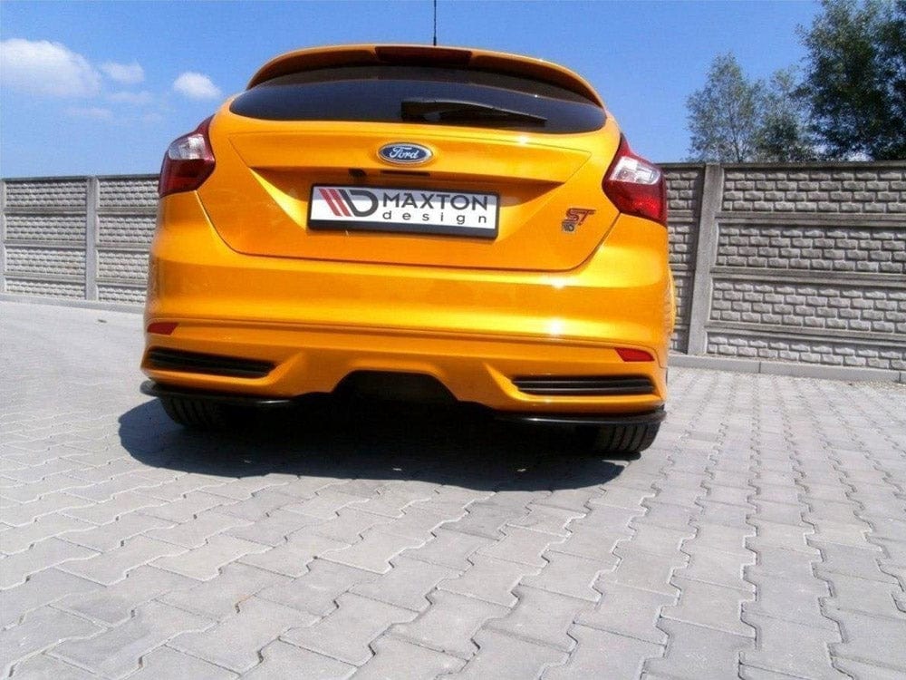 Maxton Design Gloss Black / White Rear Side Splitters Ford Focus MK3 ST Preface Model Maxton Design SR