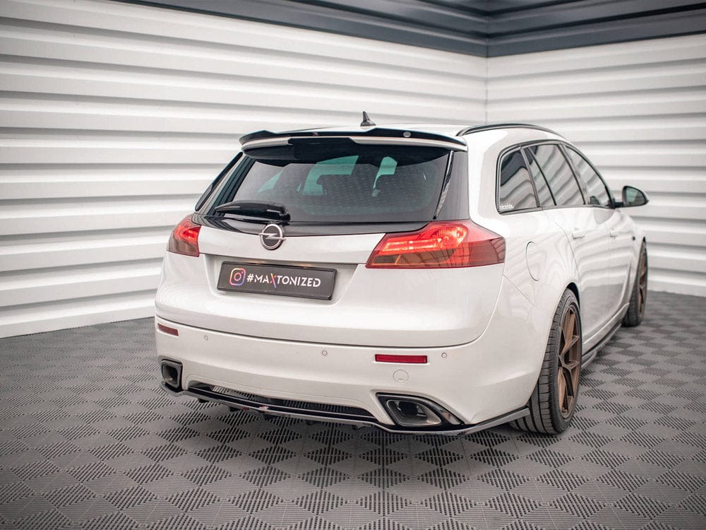 Maxton Design Gloss Black / Yellow Central Rear Splitter (Vertical Bars) Opel / Vauxhall Insignia OPC Mk1 Maxton Design SR
