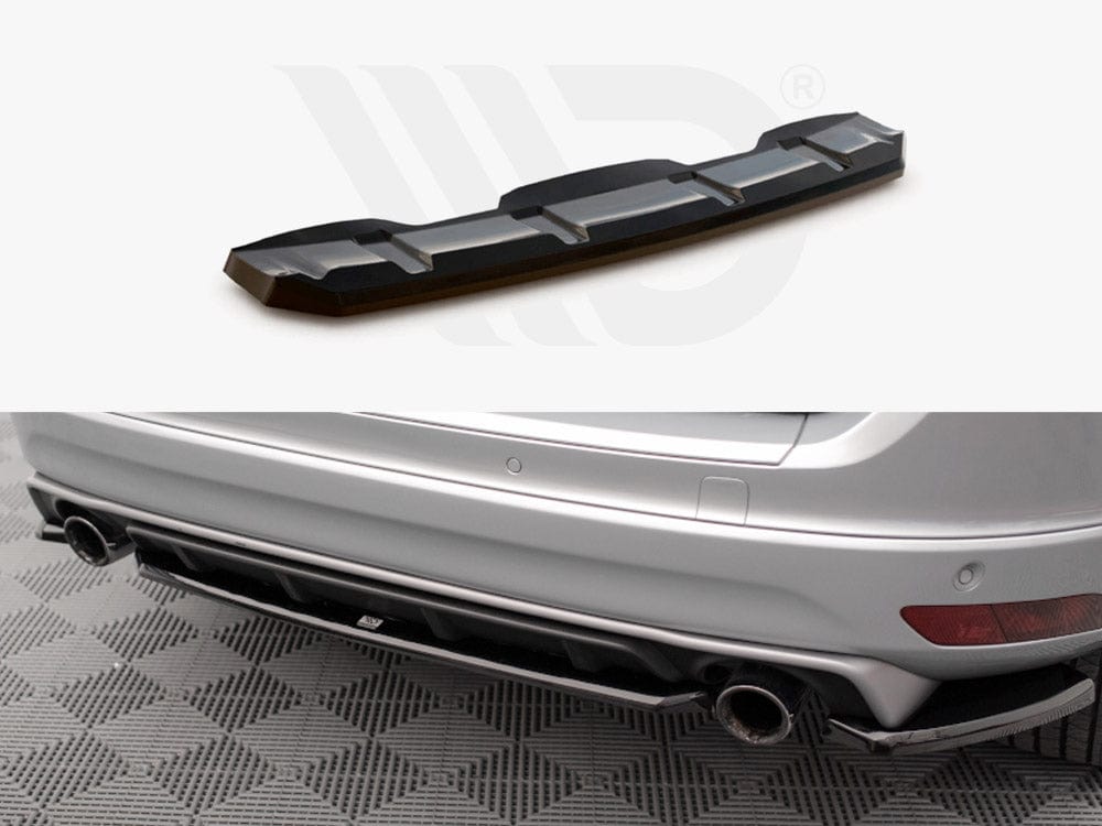 Maxton Design Gloss Black / Yellow Central Rear Splitter Volvo XC60 R-Design Mk1 Facelift Maxton Design SR