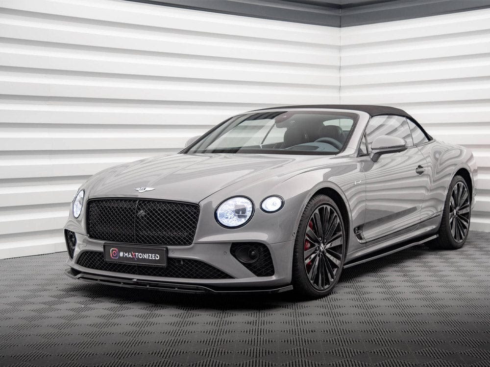 Maxton Design Gloss Black / Yellow Front Splitter Bentley Continental GT Mk3 Maxton Design SR