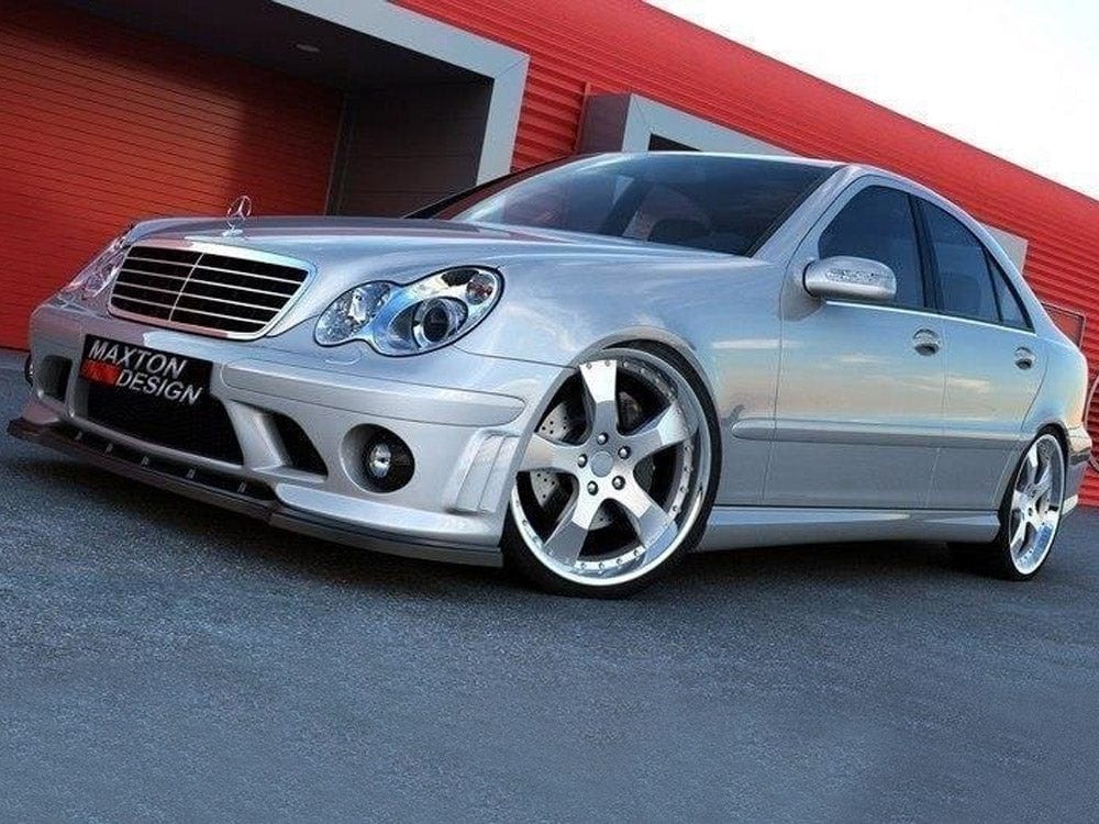 Maxton Design Gloss Black / Yellow Front Splitter (For ME-C-203-AMG204-F1 Bumper) Maxton Design SR