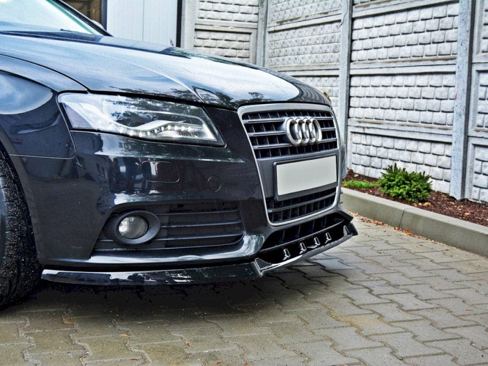 Maxton Design Gloss Black / Yellow Front Splitter V.1 Audi A4 B8 Maxton Design SR