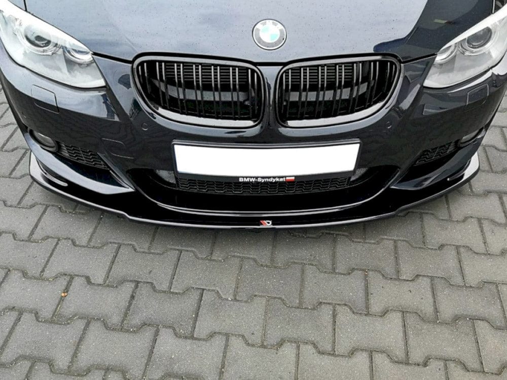 Maxton Design Gloss Black / Yellow Front Splitter V.1 Bmw 3 E92 M-sport Facelift 2010-2013 Maxton Design SR