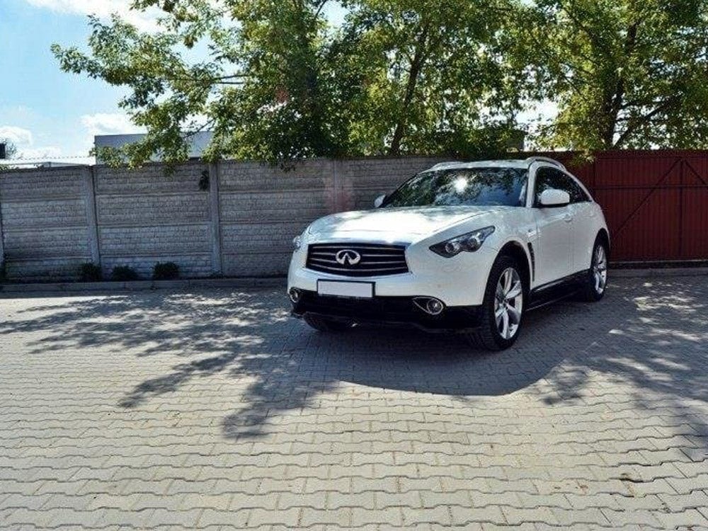 Maxton Design Gloss Black / Yellow Front Splitter V.1 Infiniti QX70 Maxton Design SR
