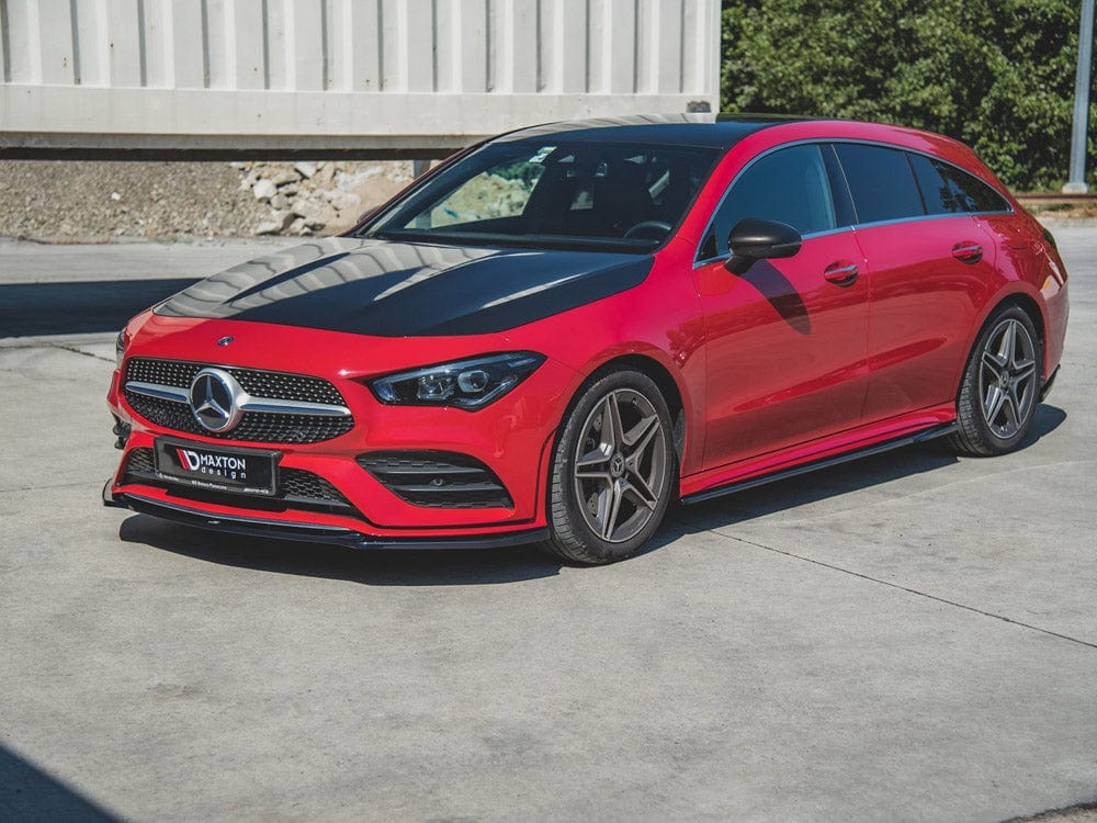 Maxton Design Gloss Black / Yellow Front Splitter V.1 Mercedes-Benz CLA A35 AMG / AMG-Line C118 Maxton Design SR