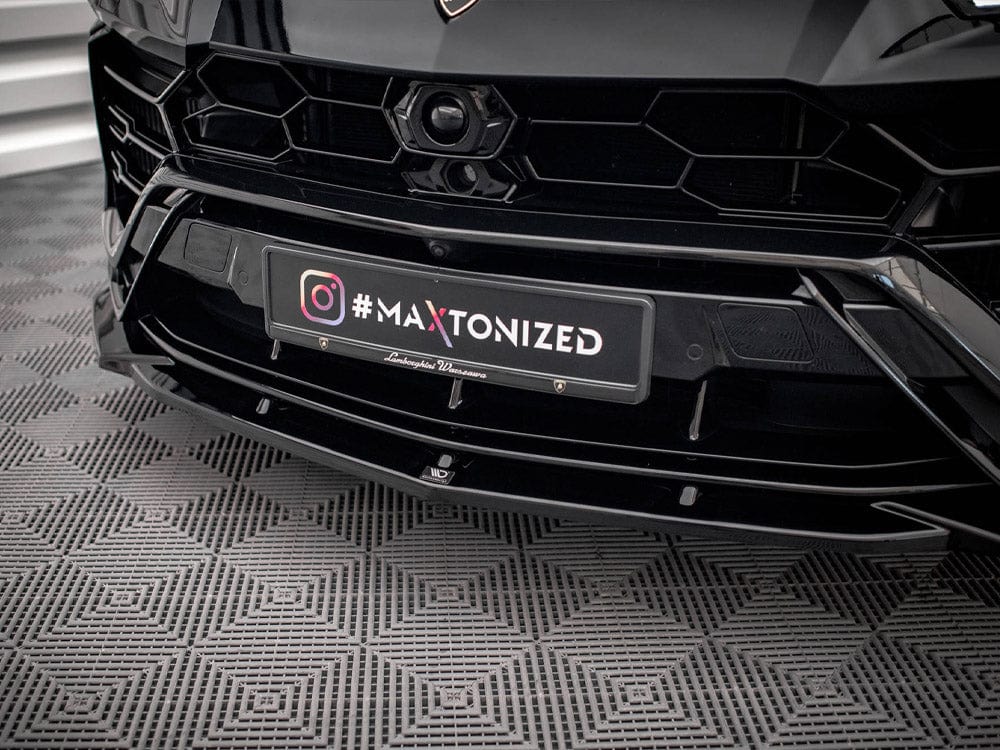 Maxton Design Gloss Black / Yellow Front Splitter V.2 Lamborghini URUS MK1 Maxton Design SR