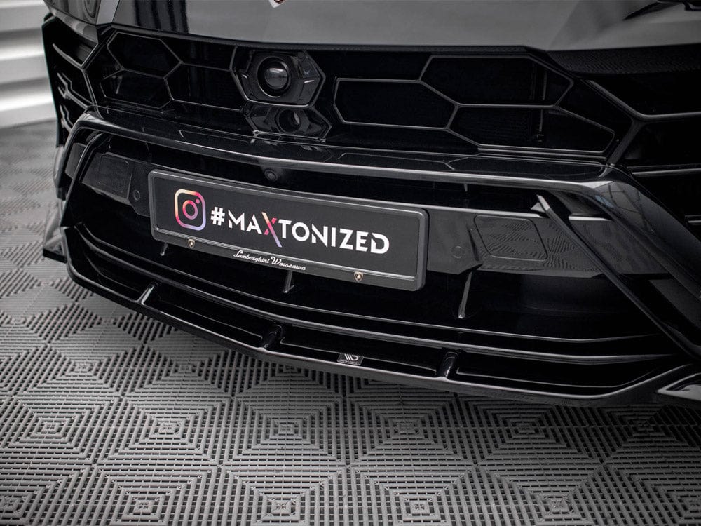 Maxton Design Gloss Black / Yellow Front Splitter V.3 Lamborghini URUS MK1 Maxton Design SR