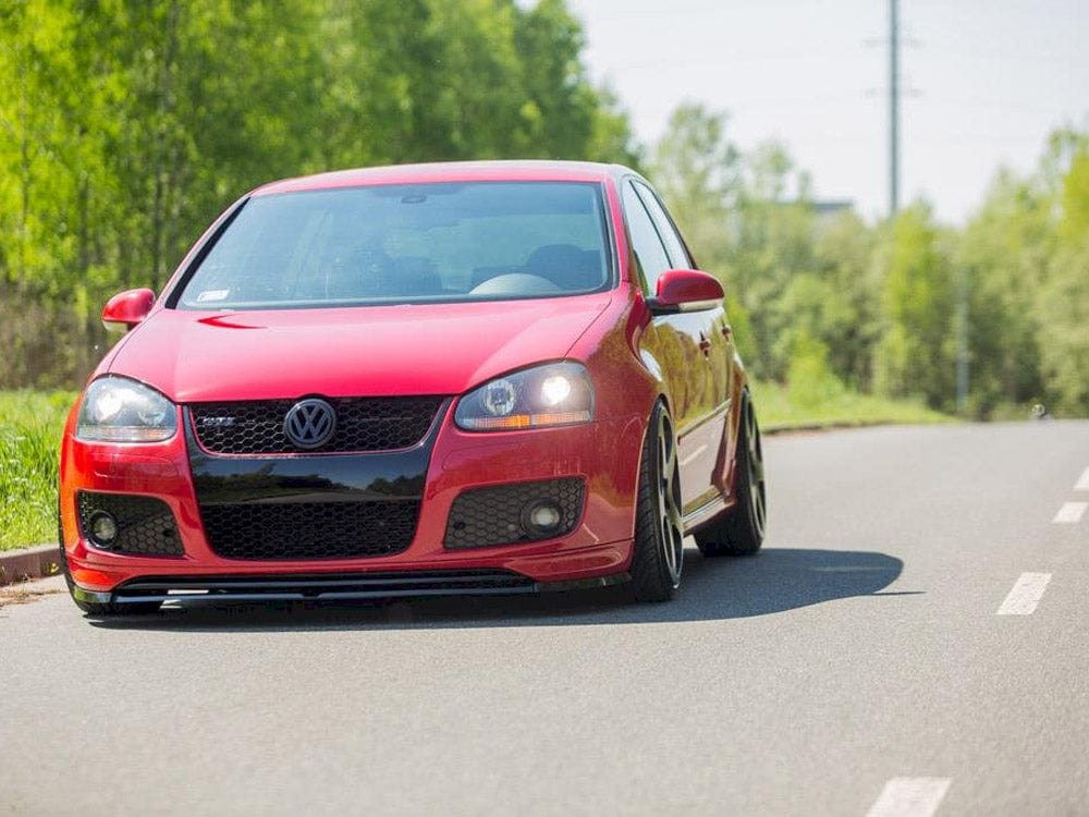 Maxton Design Gloss Black / Yellow Front Splitter VW Golf V GTI (For GTI 30TH Front Bumper Spoiler) Maxton Design SR