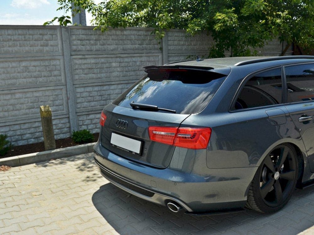Maxton Design Gloss Black / Yellow Rear Side Splitters Audi A6 C7 S-line Avant 2011-2014 Maxton Design SR