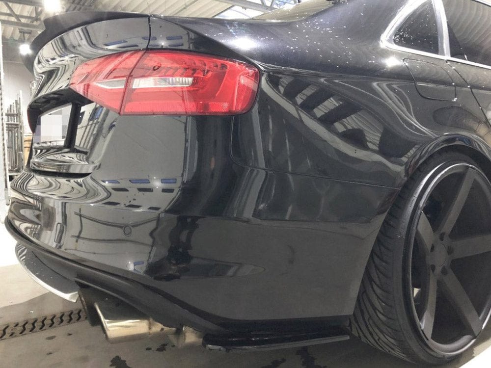 Maxton Design Gloss Black / Yellow Rear Side Splitters Audi S4 B8 Facelift 2012-UP Maxton Design SR