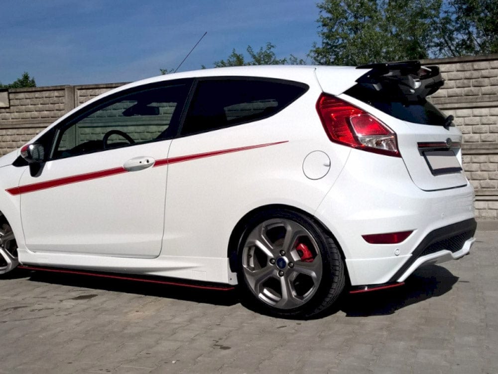 Maxton Design Gloss Black / Yellow Rear Side Splitters Ford Fiesta MK7 ST &amp; St-line 2013-2017 Maxton Design SR