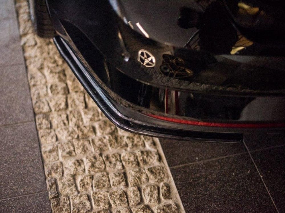 Maxton Design Gloss Black / Yellow Rear Side Splitters Renault Talisman Maxton Design SR