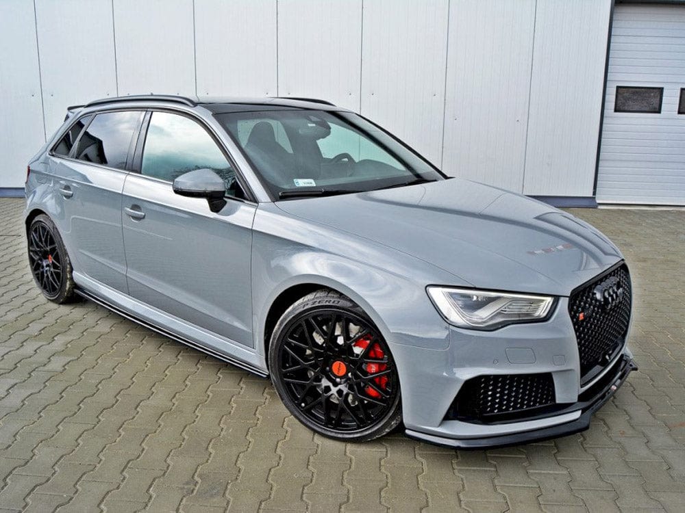 Maxton Design Gloss Black / Yellow Side Skirts Diffusers Audi RS3 8VA Pre-facelift 2015-2016 Maxton Design SR