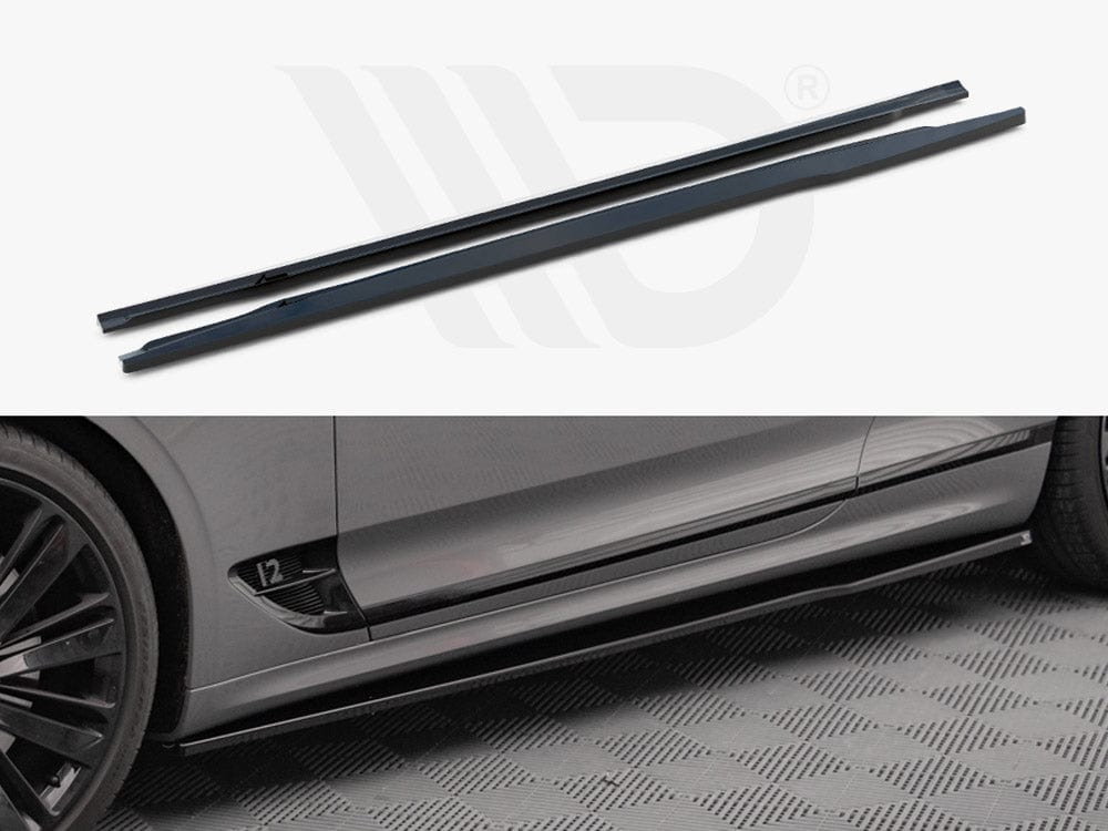 Maxton Design Gloss Black / Yellow Side Skirts Diffusers Bentley Continental GT Mk3 Maxton Design SR