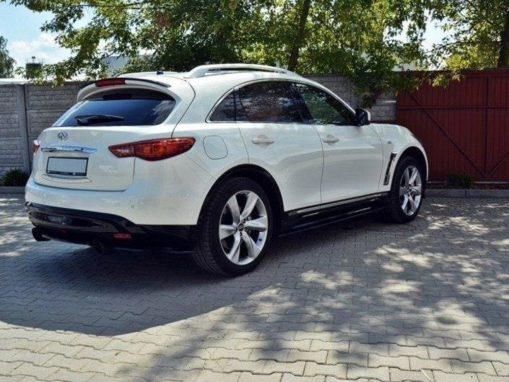 Maxton Design Gloss Black / Yellow Side Skirts Diffusers Infiniti QX70 Maxton Design SR