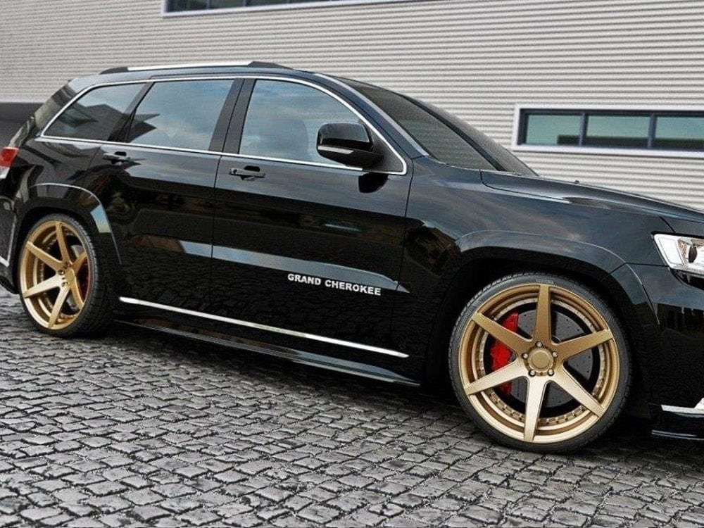 Maxton Design Gloss Black / Yellow Side Skirts Diffusers JEEP Grand Cherokee WK2 Summit (Facelift) 2014- Maxton Design SR