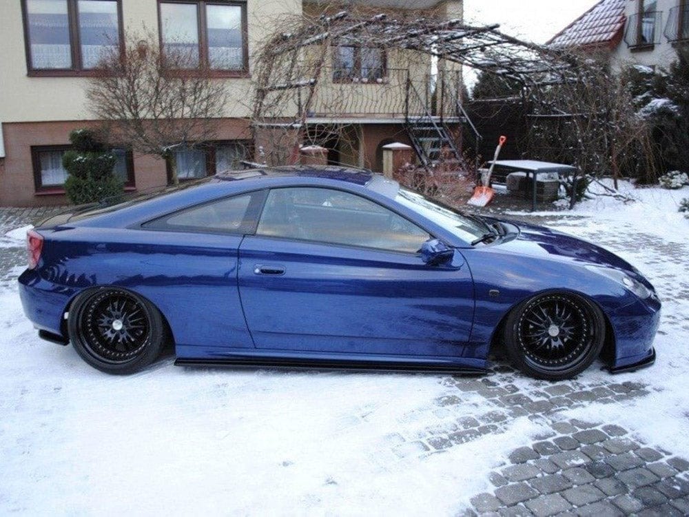 Maxton Design Gloss Black / Yellow Side Skirts Diffusers Toyota Celica T23 TS Preface Maxton Design SR