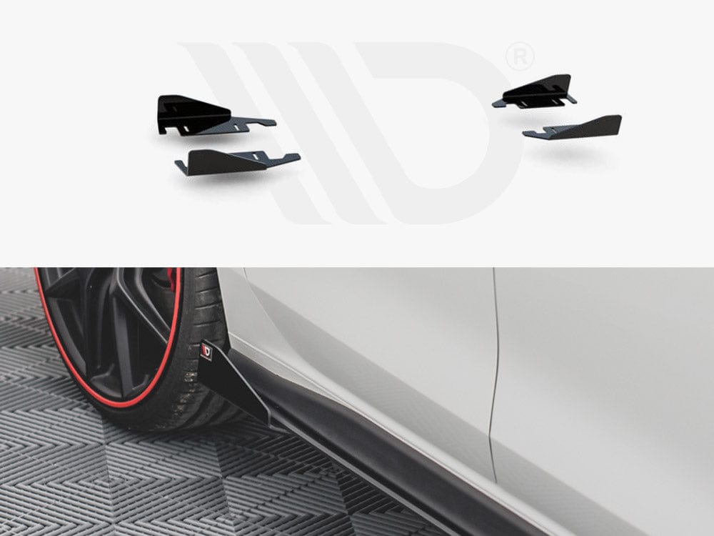 Maxton Design GLOSS FLAPS Side Flaps VW Golf 8 GTI / GTI Clubsport / R-line 2020- Maxton Design SR