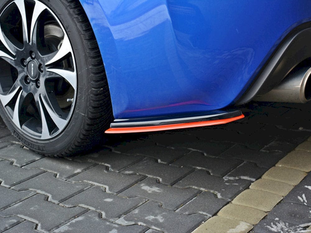 Maxton Design Rear Side Splitters (Black &amp; Red) V.2 Subaru BRZ Facelift 2017-2020 Maxton Design SR